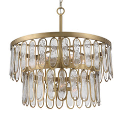 Aurelie Brass 9 Light Round Pendant - Ornate Home