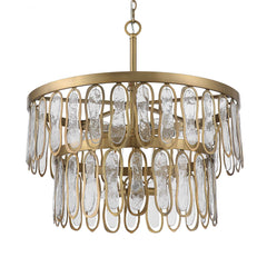 Aurelie Brass 9 Light Round Pendant - Ornate Home