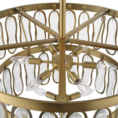 Aurelie Brass 9 Light Round Pendant - Ornate Home