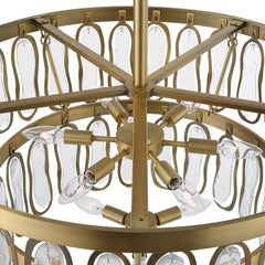 Aurelie Brass 9 Light Round Pendant - Ornate Home