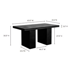 Aurelius Black 2 Outdoor Dining Table - Ornate Home