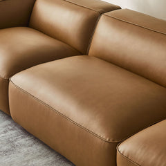 Auren Camel 3-Piece Upholstered Vegan Leather Modular Sofa - Ornate Home