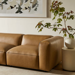 Auren Camel 4-Piece Vegan Leather Modular Sofa Set - Ornate Home