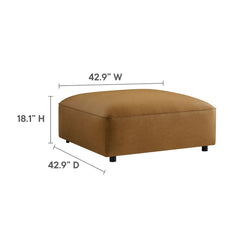 Auren Camel 4-Piece Vegan Leather Modular Sofa Set - Ornate Home