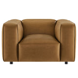Auren Camel Upholstered Vegan Leather Modular Armchair - Ornate Home