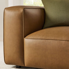 Auren Camel Upholstered Vegan Leather Modular Armchair - Ornate Home