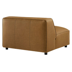 Auren Camel Upholstered Vegan Leather Modular Armless Chair - Ornate Home