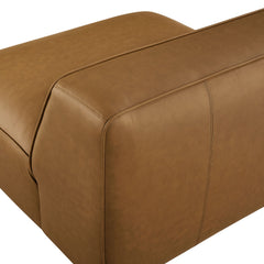 Auren Camel Upholstered Vegan Leather Modular Armless Chair - Ornate Home