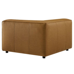 Auren Camel Upholstered Vegan Leather Modular Corner Chair - Ornate Home