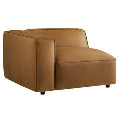 Auren Camel Upholstered Vegan Leather Modular Left Armchair - Ornate Home