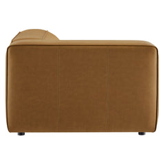 Auren Camel Upholstered Vegan Leather Modular Left Armchair - Ornate Home