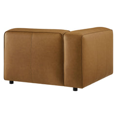 Auren Camel Upholstered Vegan Leather Modular Left Armchair - Ornate Home