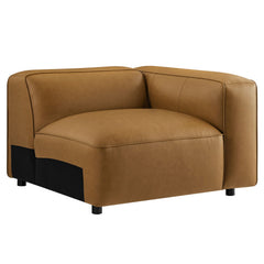 Auren Camel Upholstered Vegan Leather Modular Right Armchair - Ornate Home