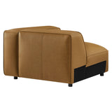 Auren Camel Upholstered Vegan Leather Modular Right Armchair - Ornate Home