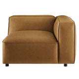 Auren Camel Upholstered Vegan Leather Modular Right Armchair - Ornate Home