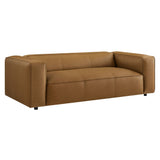 Auren Camel Upholstered Vegan Leather Sofa - Ornate Home
