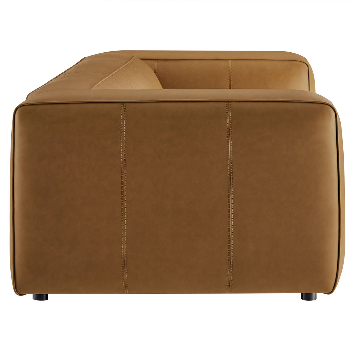 Auren Camel Upholstered Vegan Leather Sofa - Ornate Home
