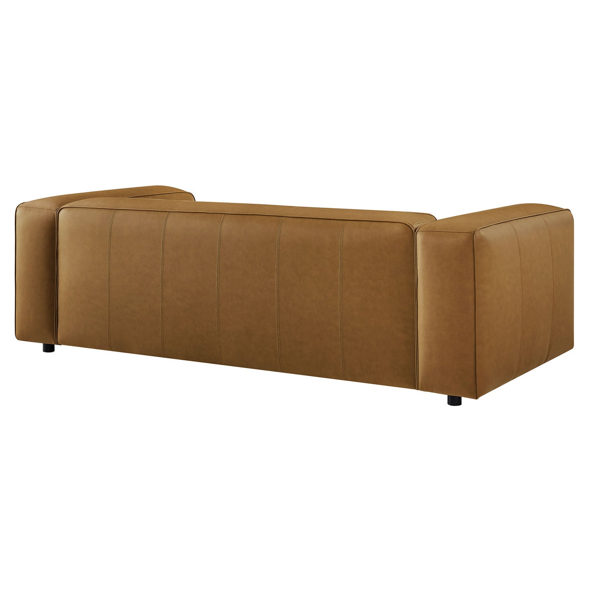 Auren Camel Upholstered Vegan Leather Sofa - Ornate Home