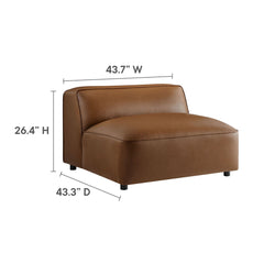 Auren Coffee 4-Piece Vegan Leather Modular Sofa Set - Ornate Home