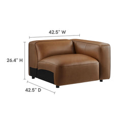Auren Coffee 4-Piece Vegan Leather Modular Sofa Set - Ornate Home