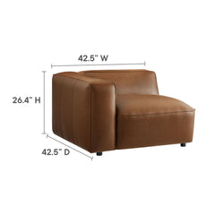 Auren Coffee 4-Piece Vegan Leather Modular Sofa Set - Ornate Home