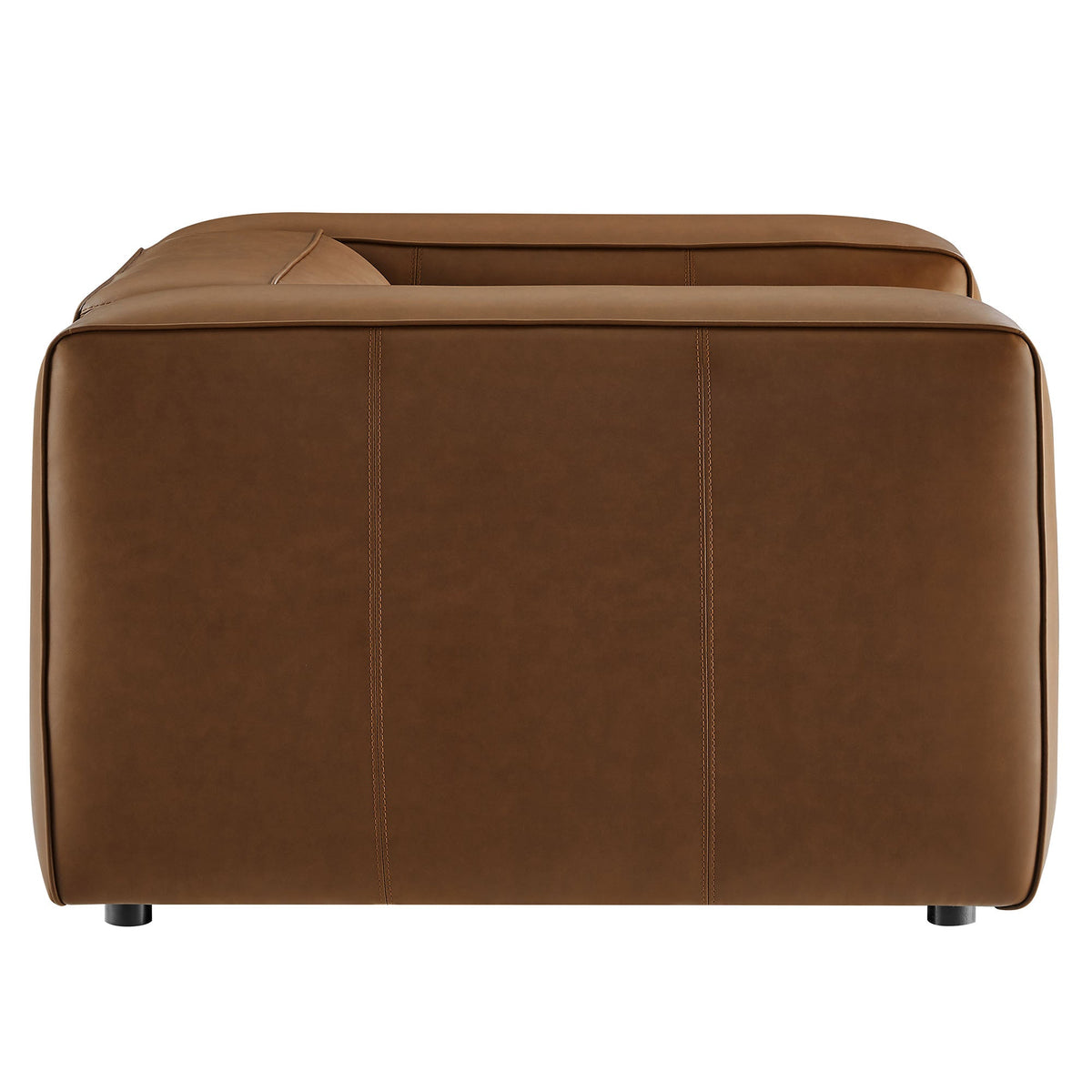 Auren Coffee Upholstered Vegan Leather Modular Armchair - Ornate Home