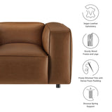 Auren Coffee Upholstered Vegan Leather Modular Armchair - Ornate Home
