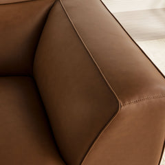Auren Coffee Upholstered Vegan Leather Modular Corner Chair - Ornate Home