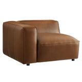 Auren Coffee Upholstered Vegan Leather Modular Left Armchair - Ornate Home