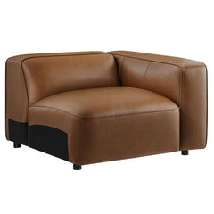 Auren Coffee Upholstered Vegan Leather Modular Right Armchair - Ornate Home