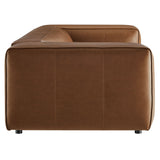 Auren Coffee Upholstered Vegan Leather Sofa - Ornate Home