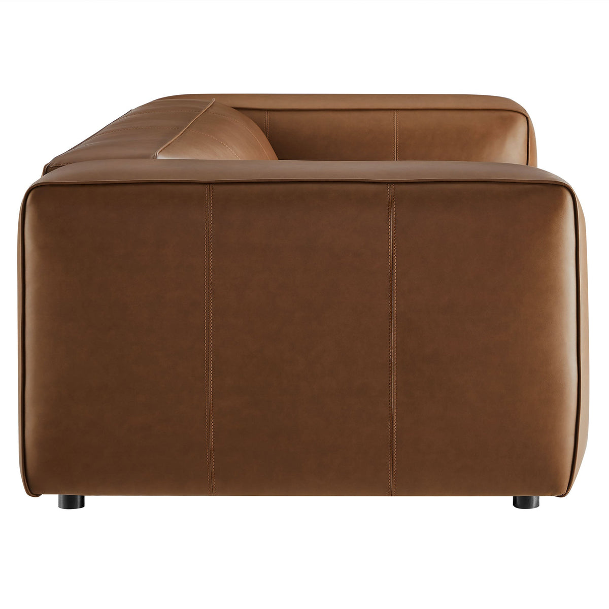 Auren Coffee Upholstered Vegan Leather Sofa - Ornate Home