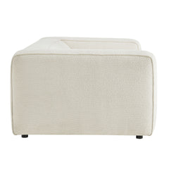 Auren Cream 88 Inch Lattice Bouclé Upholstered Sofa - Ornate Home