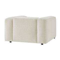 Auren Cream Lattice Bouclé Upholstered Accent Chair - Ornate Home