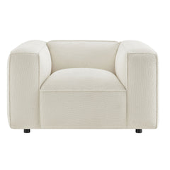 Auren Cream Lattice Bouclé Upholstered Accent Chair - Ornate Home