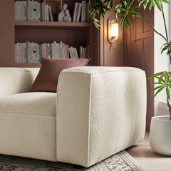 Auren Cream Lattice Bouclé Upholstered Accent Chair - Ornate Home