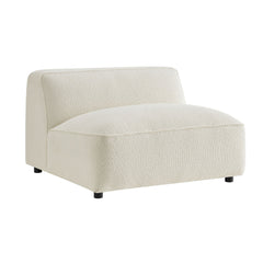 Auren Cream Lattice Bouclé Upholstered Modular Armless Chair - Ornate Home