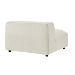 Auren Cream Lattice Bouclé Upholstered Modular Armless Chair - Ornate Home