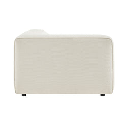 Auren Cream Lattice Bouclé Upholstered Modular Left-Facing Arm Chair - Ornate Home