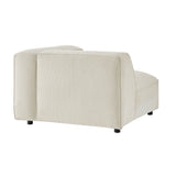 Auren Cream Lattice Bouclé Upholstered Modular Right-Facing Arm Chair - Ornate Home