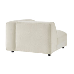 Auren Cream Lattice Bouclé Upholstered Modular Right-Facing Arm Chair - Ornate Home