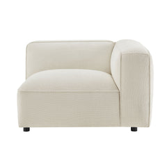 Auren Cream Lattice Bouclé Upholstered Modular Right-Facing Arm Chair - Ornate Home