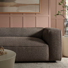 Auren Earth 88 Inch Lattice Bouclé Upholstered Sofa - Ornate Home