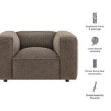 Auren Earth Lattice Bouclé Upholstered Accent Chair - Ornate Home