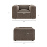 Auren Earth Lattice Bouclé Upholstered Accent Chair - Ornate Home