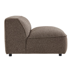 Auren Earth Lattice Bouclé Upholstered Modular Armless Chair - Ornate Home