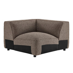 Auren Earth Lattice Bouclé Upholstered Modular Corner Chair - Ornate Home