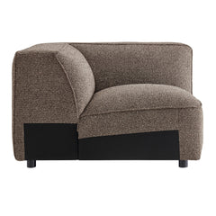 Auren Earth Lattice Bouclé Upholstered Modular Corner Chair - Ornate Home