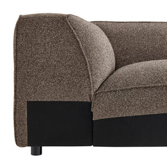 Auren Earth Lattice Bouclé Upholstered Modular Corner Chair - Ornate Home