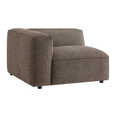 Auren Earth Lattice Bouclé Upholstered Modular Left-Facing Arm Chair - Ornate Home